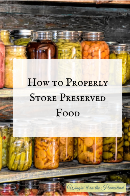 properly store preserved food